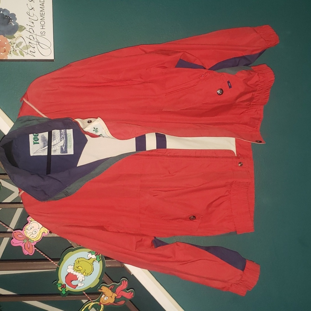 London Fog Red, Blue, & Cream Jacket